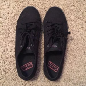 Black low rise Vans